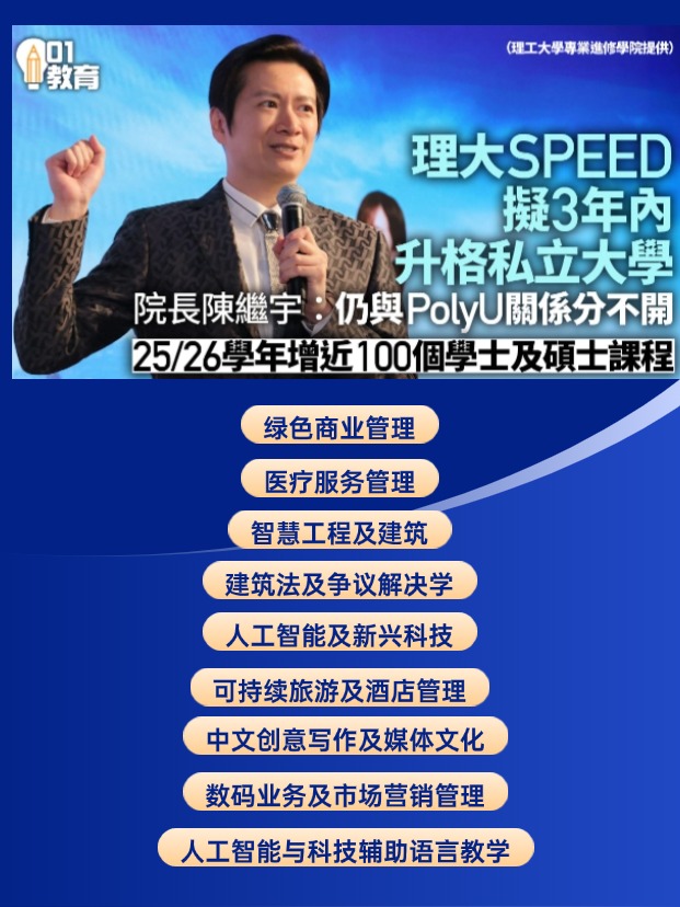 大專能申請香港碩士嗎？港理工speed學院碩士專業盤點！
